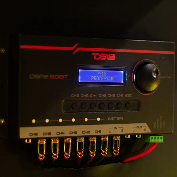 DSP2.6DBT DS18 2-Channel In and 6-Channel Out Digital Sound Processor (DSP) with Bluetooth and LCD Screen - Image 4