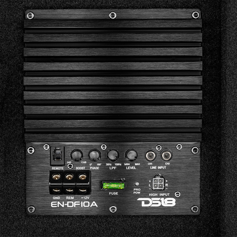 EN-DF10A Loaded Amplified Shallow Down Fire Subwoofer Enclosure 250 Watts Rms - Image 3